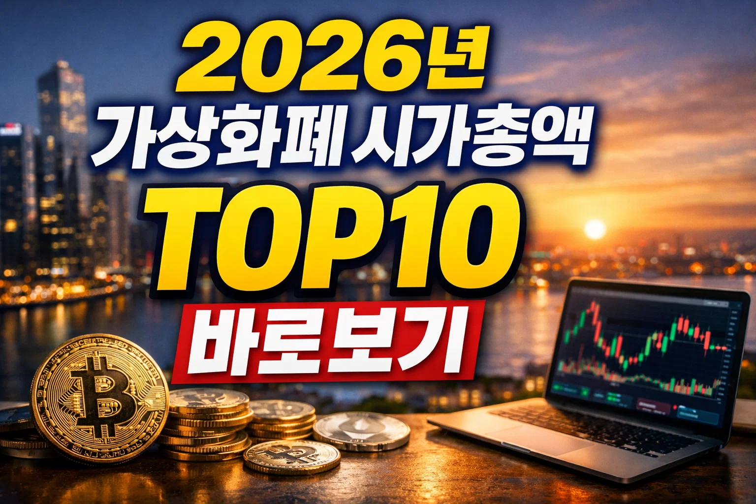 2026년 가상화폐 시가총액 TOP10 바로보기