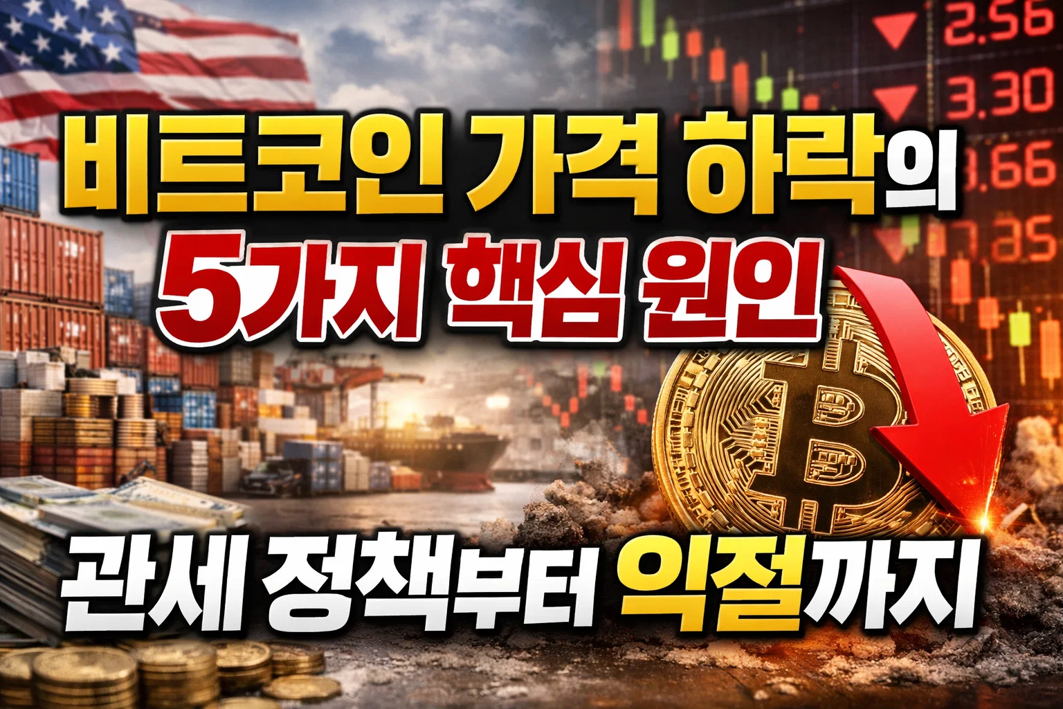 비트코인 가격 하락의 5가지 핵심 원인, 관세 정책부터 익절까지